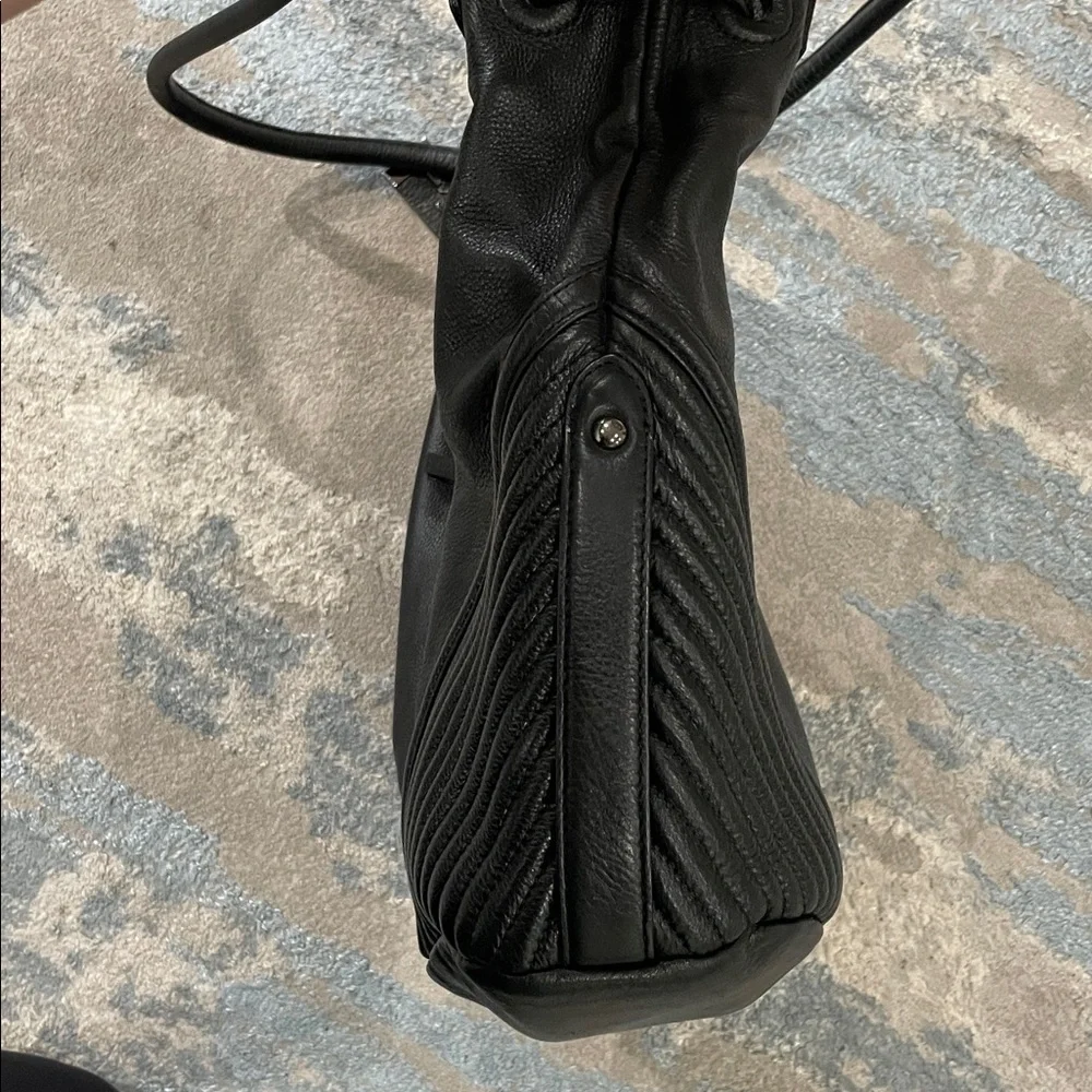 Kenneth Cole New York Black Leather Large Hobo Bag